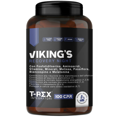 Viking's gh plus integratore glutammina, arginina, lisina, acido aspartico, zma, fosfatidilserina, ornitina okg | per recupero muscolare notturno e aumento anabolismo - 100 cpr da 1500 mg