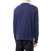 Ralph Lauren Maglione Blu Girocollo Stampa Big Pony Multicolor Felpa Senza Cappuccio Polsini e Fondo a Coste Polo