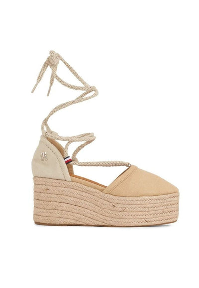 Tommy Hilfiger ESPADRILLAS CLOSED TOE LINEN FLATFORM da donna