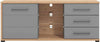 JADDIE - porta tv un anta tre cassetti moderno minimal in legno cm 161,5 x 40 x 65 h Grigio