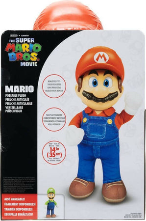 Jakks-Pacific-Super-Mario-Bros.-Movie-Plush-Di-Super-Mario-/-Luigi-Posabile-Alto-30-Cm-Con-Occhi-Realistici-Bambini-E-Collezionisti!