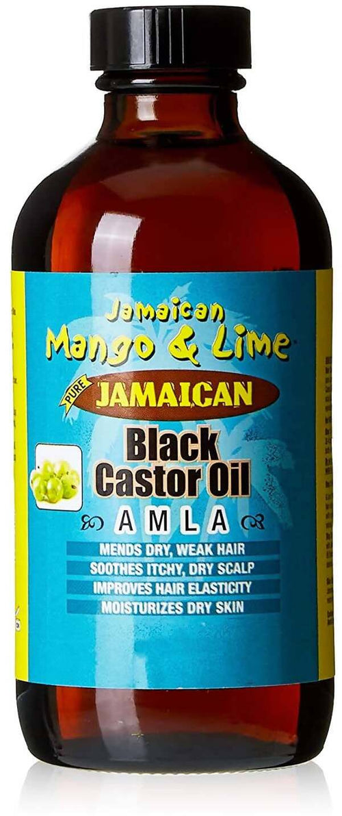 Jamaican Mango & Lime Black Castor Oil Amla 118 Ml Olio Di Ricino Nero Giamaicano per Capelli Secchi E Danneggiati Olio per Capelli Più Luminosi Jamaican  Mango & Lime