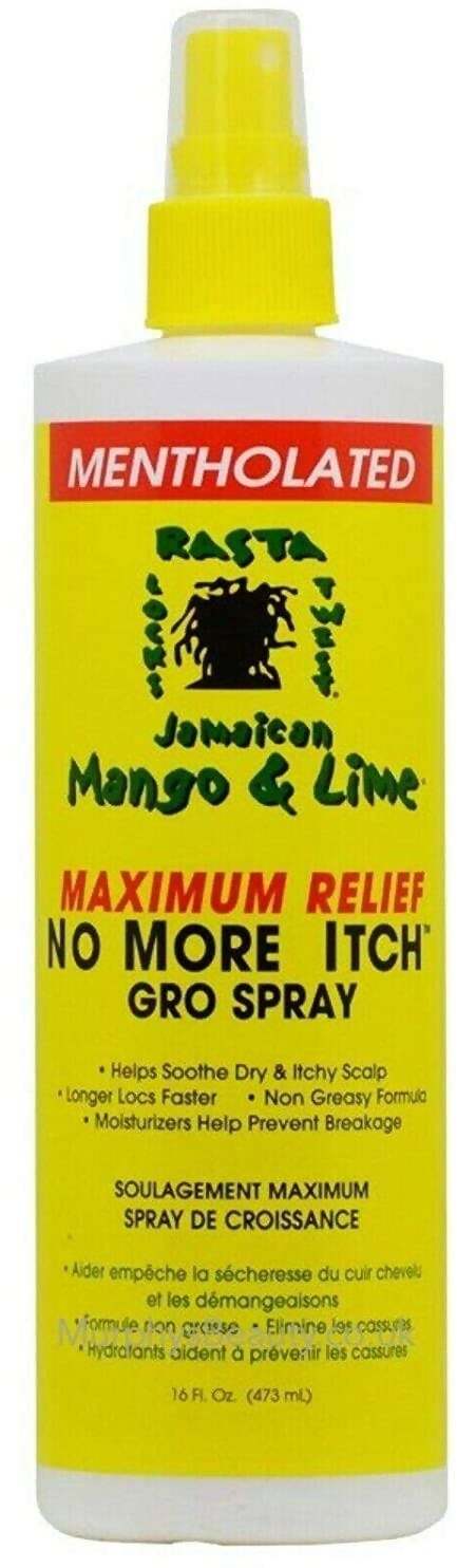 Jamaican Mango & Lime Medicated No More Itch Gro Spray Max 473 Spray per Capelli Rasta Anti Prurito E Idratante