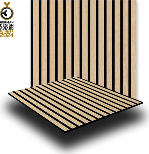 JANGAL-Parete-acustica-a-pannelli-Modulabile-LAMELLI-52x52cm-rivestiti-vero-ROVERE-mod.-FANAL-OAK
