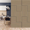JANGAL-Parete-acustica-a-pannelli-Modulabile-LAMELLI-52x52cm-rivestiti-vero-ROVERE-mod.-FANAL-OAK