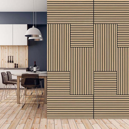 JANGAL-Parete-acustica-a-pannelli-Modulabile-LAMELLI-52x52cm-rivestiti-vero-ROVERE-mod.-FANAL-OAK