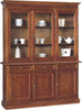 JAQUELINE---credenza-con-vetrina-in-legno-massello-156x42x205-Tinta-noce-Milani-Home