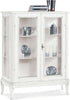 JASMINE---credenza-con-vetrina-in-legno-massello-96x36x116-Bianco-Milani-Home