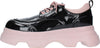 JEANNOT-Scarpe-basse-Nero-Rosa-da-donna