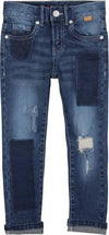 Jeans Bambino Strappati con Cuciture Elastico in Vita Regolabile Pantaloni Lunghi Denim Estivi Bimbo in Cotone Blu Scuro Sportivi Casual pantalone bambino/ragazzo Piccole Canaglie - Tropea, Commerciovirtuoso.it