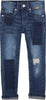 Jeans Bambino Strappati con Cuciture Elastico in Vita Regolabile Pantaloni Lunghi Denim Estivi Bimbo in Cotone Blu Scuro Sportivi Casual pantalone bambino/ragazzo Piccole Canaglie - Tropea, Commerciovirtuoso.it