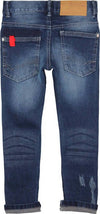 Jeans Bambino Strappati con Cuciture Elastico in Vita Regolabile Pantaloni Lunghi Denim Estivi Bimbo in Cotone Blu Scuro Sportivi Casual pantalone bambino/ragazzo Piccole Canaglie - Tropea, Commerciovirtuoso.it