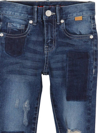 Jeans Bambino Strappati con Cuciture Elastico in Vita Regolabile Pantaloni Lunghi Denim Estivi Bimbo in Cotone Blu Scuro Sportivi Casual pantalone bambino/ragazzo Piccole Canaglie - Tropea, Commerciovirtuoso.it