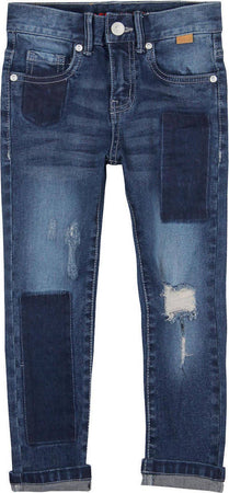 Jeans Bambino Strappati con Cuciture Elastico in Vita Regolabile Pantaloni Lunghi Denim Estivi Bimbo in Cotone Blu Scuro Sportivi Casual pantalone bambino/ragazzo Piccole Canaglie - Tropea, Commerciovirtuoso.it