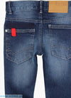 Jeans Bambino Strappati con Cuciture Elastico in Vita Regolabile Pantaloni Lunghi Denim Estivi Bimbo in Cotone Blu Scuro Sportivi Casual pantalone bambino/ragazzo Piccole Canaglie - Tropea, Commerciovirtuoso.it