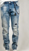 Jeans-cinque-tasche-con-logo-bianco