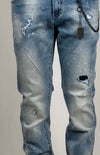 Jeans-cinque-tasche-con-logo-bianco