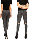 Jeans-Da-Donna-A-Vita-Alta-81154-Mod.-Ragged-Slim-Fit-Taglie-Dalla-Xs-Alla-Xl
