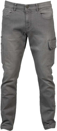 Jeans Denver Grigio Taglia 4XL Multitasche Pantalone Elasticizzato da Lavoro