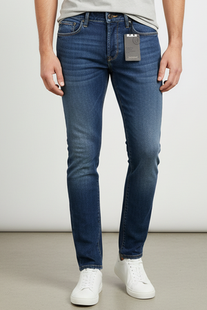 Jeans Uomo Jeckerson - Slim Fit - Denim Slavato 5 Tasche Stretch Italiano