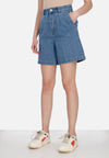 OBEY Jeans Corto Donna W Eli Pleated Short Light Indigo da donna