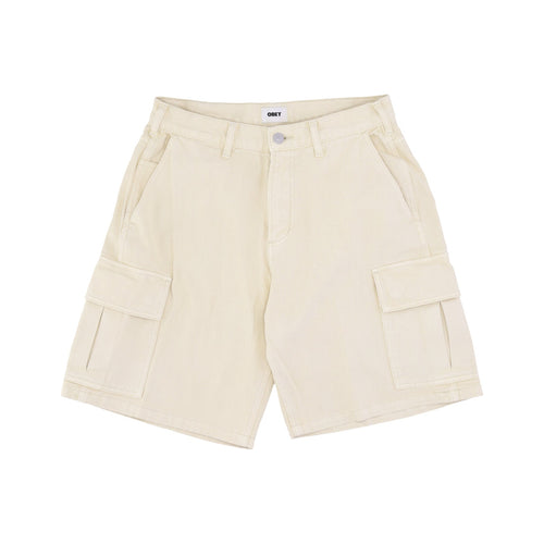 OBEY Jeans Corto Uomo Bigwig Baggy Denim Cargo Short Clay da uomo