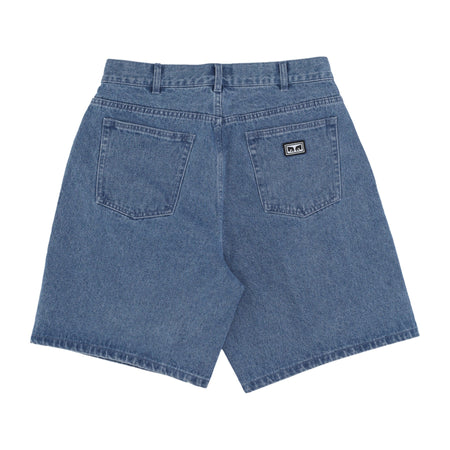 OBEY Jeans Corto Uomo Bigwig Baggy Denim Short Light Indigo da uomo