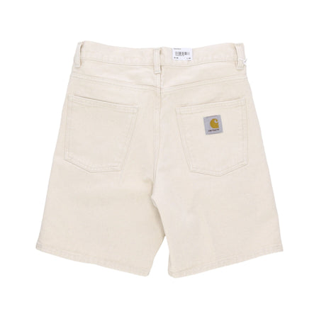 CARHARTT WIP Jeans Corto Uomo Newel Short Natural Stone Washed da uomo