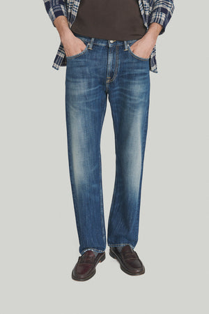 Roy Roger's jeans uomo Cult wide Re-search denim bill 100% cotone