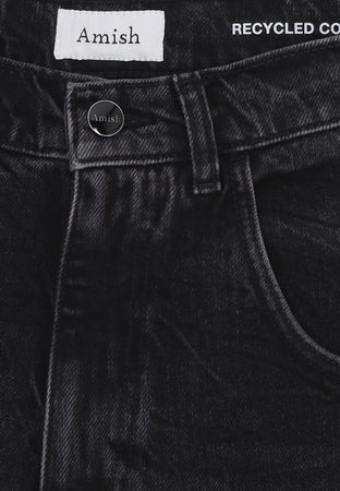 AMISH Jeans Donna Butterfly Denim Black da donna