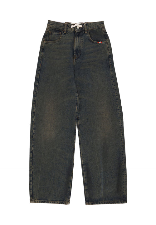AMISH Jeans Donna W Danielle Denim Green Dirty da donna