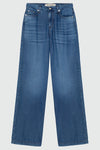 Roy Roger's Marta jeans donna flare fit vita alta denim blu in lyocell lavaggio medio