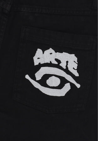 ARTE Jeans Uomo Back Pocket Graphic Pants Black da uomo