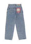 ICE CREAM Jeans Uomo Check Lined Denim Pant Vintage Wash Blue da uomo