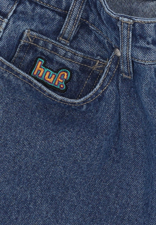 HUF Jeans Uomo Cromer Signature Pant Stone Wash Indigo da uomo