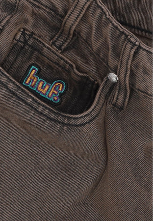 HUF Jeans Uomo Cromer Washed Pant Coffee da uomo