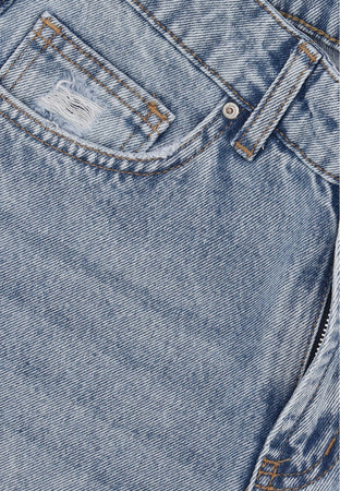 VISION OF SUPER Jeans Uomo Embroidered White Logo Denim Destroied Blue Denim da uomo