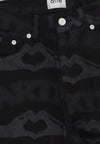 ARTE Jeans Uomo Heart Printed Pants Black da uomo