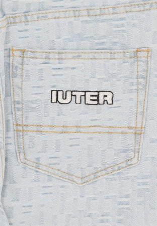 IUTER Jeans Uomo Jacquard Loose Denim Light Blue da uomo