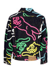 ICE CREAM Jeans Uomo Jumbo Running Dog Denim Jacket Black/multi da uomo