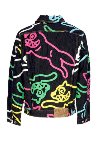 ICE CREAM Jeans Uomo Jumbo Running Dog Denim Jacket Black/multi da uomo