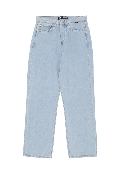 IUTER Jeans Uomo Loose Denim Pants Light Blue da uomo