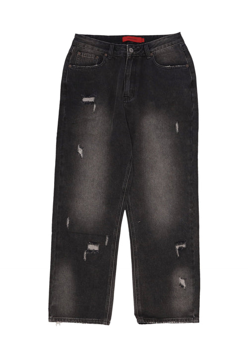 ACUPUNCTURE Jeans Uomo Loose Straight Denim Pants Dark Blue da uomo