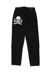 VISION OF SUPER Jeans Uomo Skull Print Denim Black da uomo