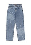 IUTER Jeans Uomo Spider Loose Denim Pants Blue Bleach da uomo