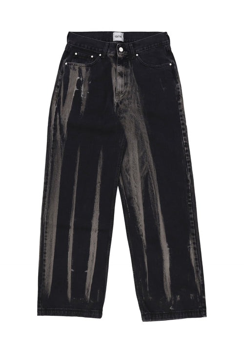 ARTE Jeans Uomo Washed Jeans Pants Black Denim da uomo