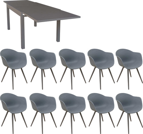 JERRI---set-tavolo-da-giardino-in-alluminio-con-10-sedie-135/270x90-Taupe-Milani-Home