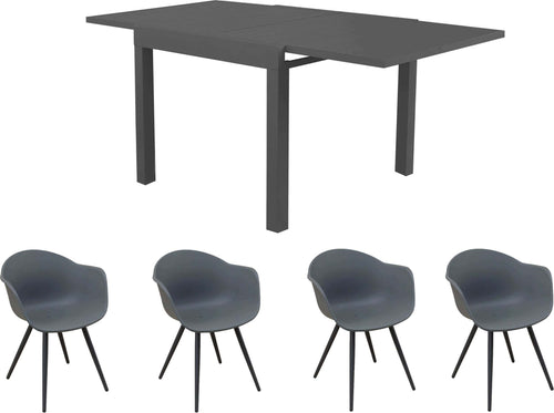 JERRI---set-tavolo-da-giardino-in-alluminio-con-4-sedie-90/180x90-Antracite-Milani-Home