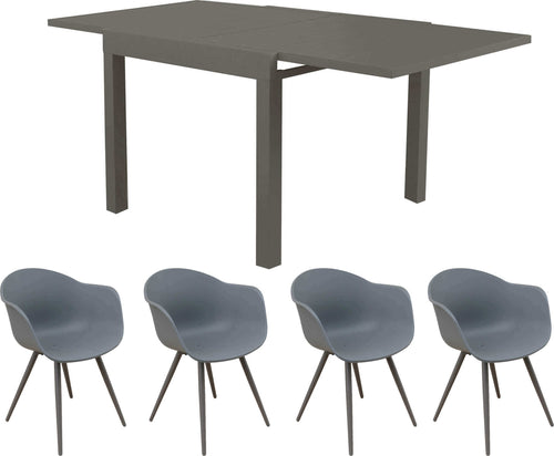 JERRI---set-tavolo-da-giardino-in-alluminio-con-4-sedie-90/180x90-Taupe-Milani-Home