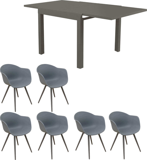 JERRI---set-tavolo-da-giardino-in-alluminio-con-6-sedie-90/180x90-Taupe-Milani-Home